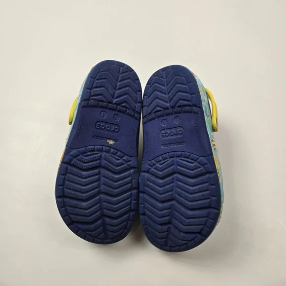 CROCS Kids Blue and Yellow Water Shoes - Picture 7 of 7